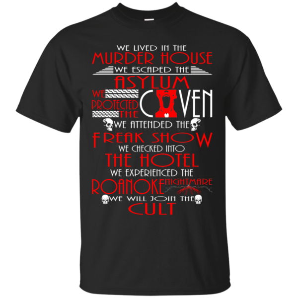 We live in the murder house t-shirt