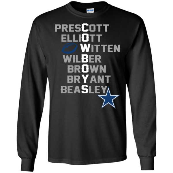 Dallas Cowboys – Prescott, Elliott, Witten, Wilber, Brown, Bryant, Beasley T-Shirt