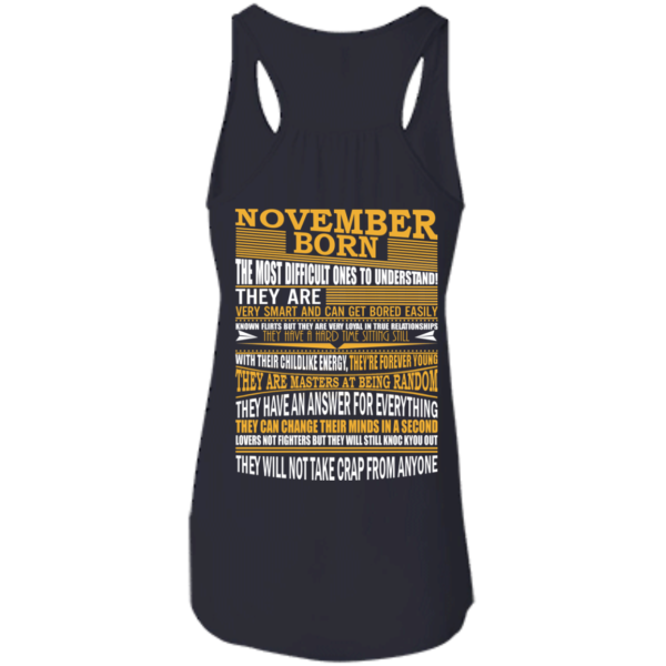 November Born – The Most Difficult Ones To Understand Shirt – Back Design