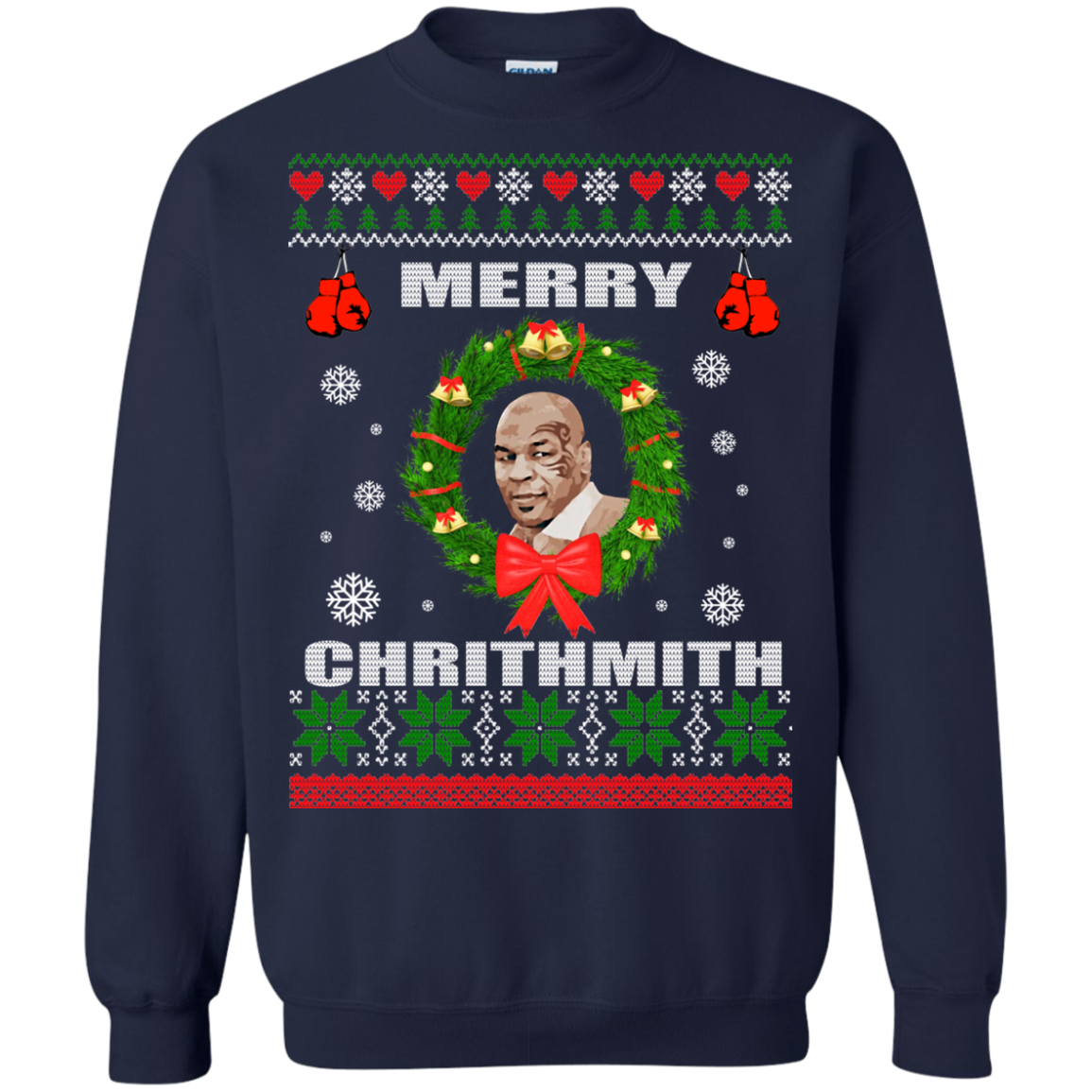 Mike Tyson Merry Chrithmith Christmas Sweatshirt - Allbluetees - Online ...
