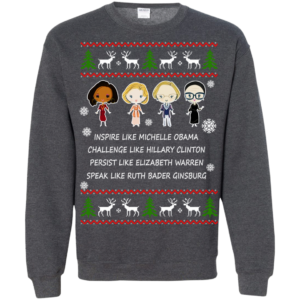 Nasty Women – Michelle – Hillary – Warren – Bader Christmas Sweatshirt
