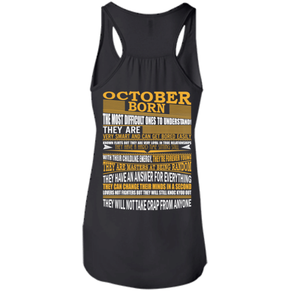 October Born – The Most Difficult Ones To Understand Shirt – Back Design