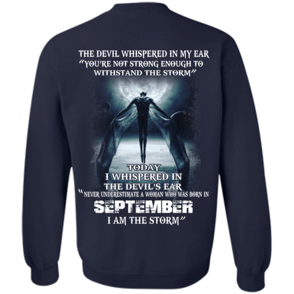 Devil Whispered – Never Underestimate A Woman Who Was Born In September T-shirt