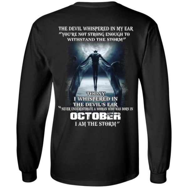 Devil Whispered – Never Underestimate A Woman Who Was Born In October T-shirt