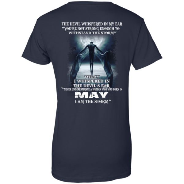 Devil Whispered – Never Underestimate A Woman Who Was Born In May T-shirt