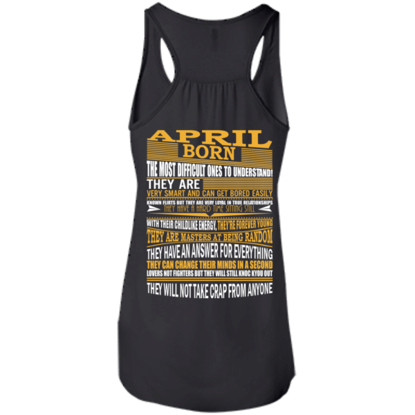 April Born – The Most Difficult Ones To Understand Shirt – Back Design