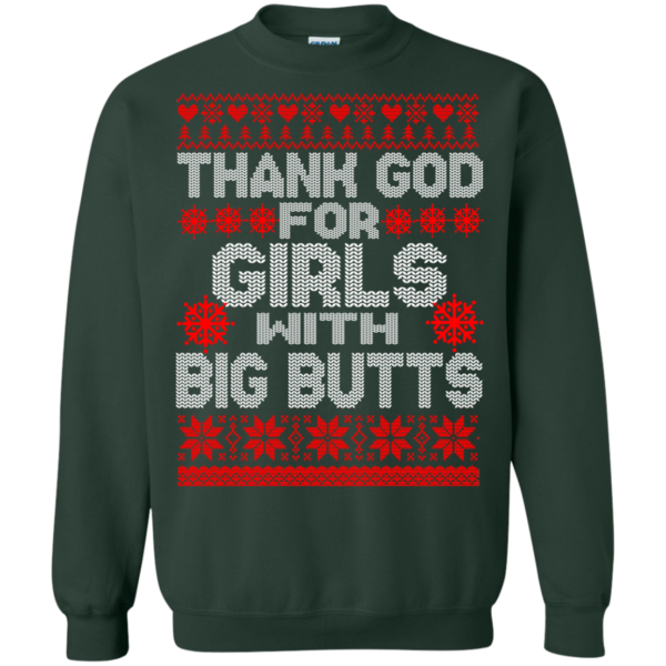 Thank God For Girls With Big Butts Christmas Sweater