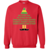 Buddy The Elf – We Elves Try To Stick To The Four Main Food Groups Christmas Sweater
