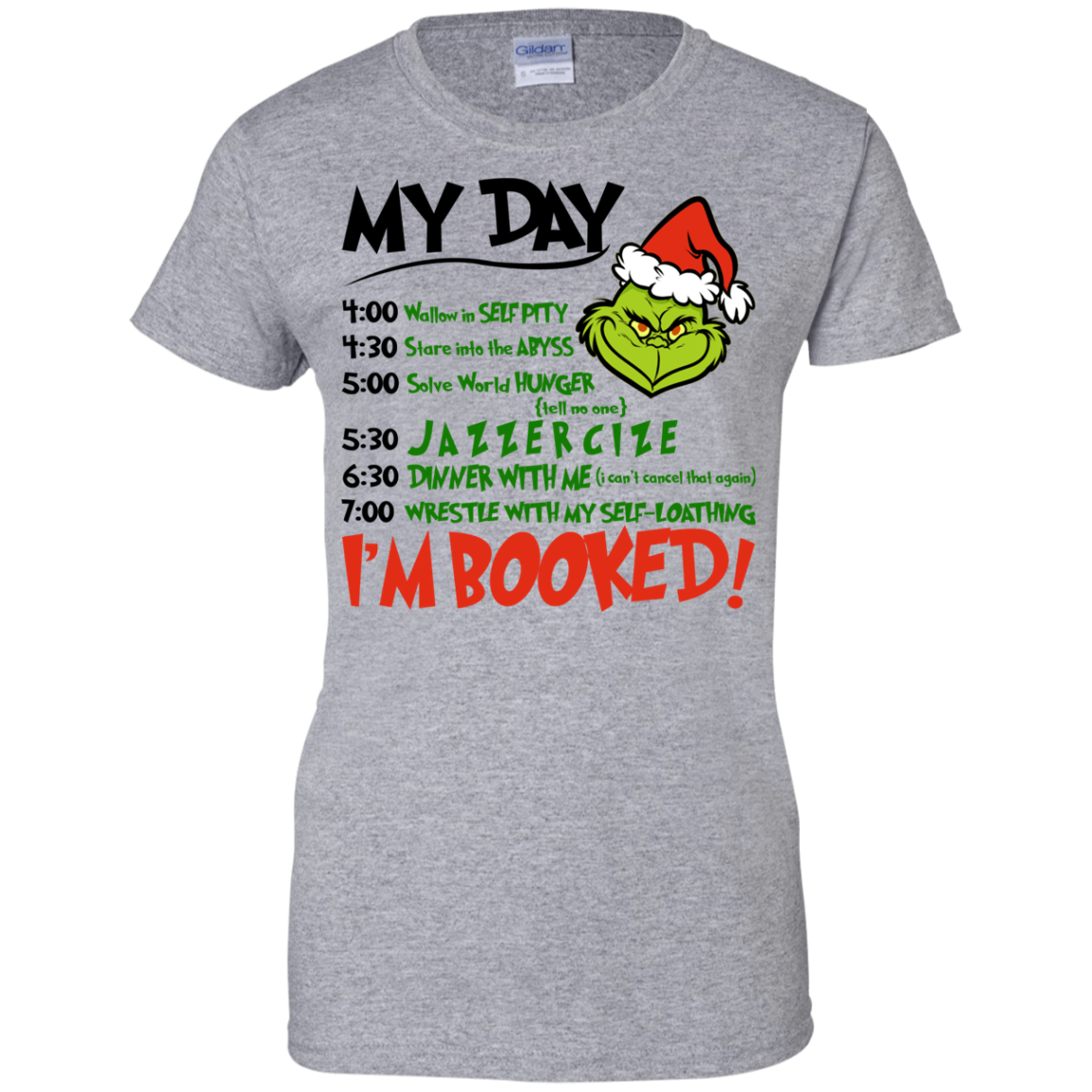Grinch My Day Im Booked Shirt, Cute Christmas Grin Crewneck Sweatshirt Tee  Tops