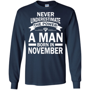 Never Underestimate The Power Of A Man Born In November T-shirt