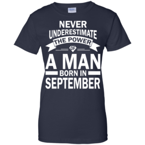 Never Underestimate The Power Of A Man Born In September T-shirt
