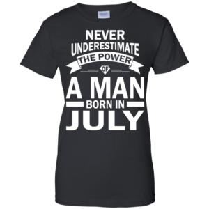Never Underestimate The Power Of A Man Born In July T-shirt