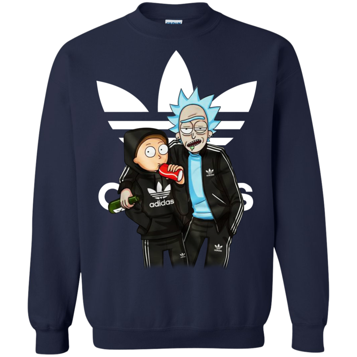 rick and morty adidas pullover