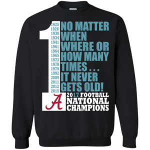 Alabama Crimson Tide – No Matter When Where Or How Many Time Shirt, Hoodie