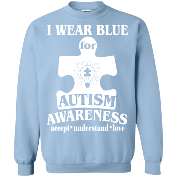 I Wear Blue For Autism Awareness Shirt, Hoodie, Tank