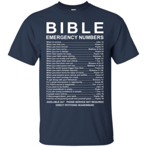 Bible Emergency Numbers Shirt, Hoodie, Tank