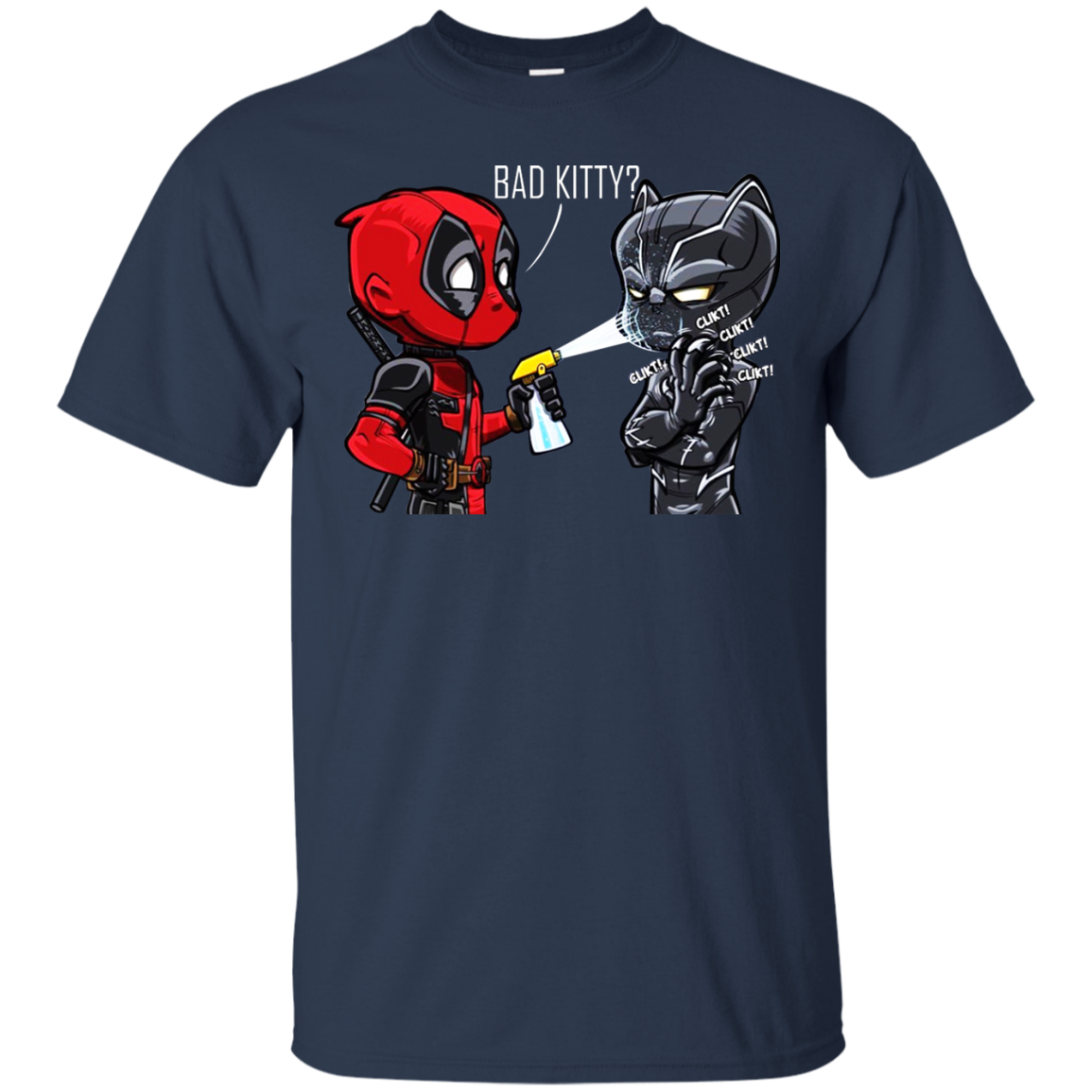 Deadpool And Black Panther - Bad Kitty Shirt, Hoodie, Tank | AllBlueTees
