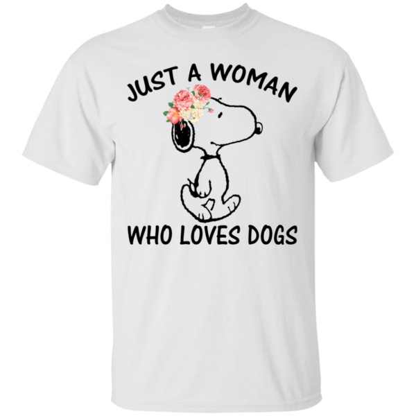Snoopy – Just A Woman Who Loves Dogs Shirt, Hoodie, Tank