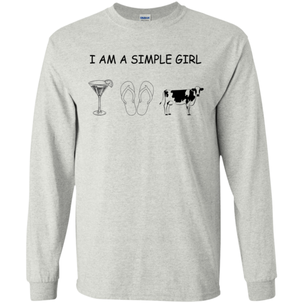 I Am A Simple Girl – Cocktail – Flip Flops And Cow Shirt