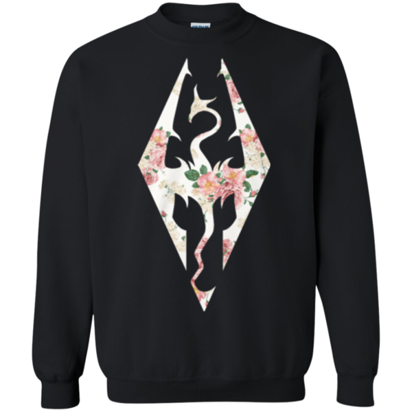 The Elder Scrolls V – Skyrim Logo Flower Shirt, Hoodie