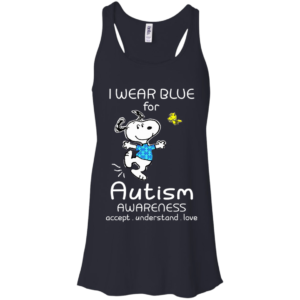 Snoopy – I Wear Blue For Autism Awareness Shirt, Hoodie