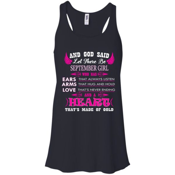 And God Said Let There Be September Girl Who Has Ears – Arms – Love Shirt