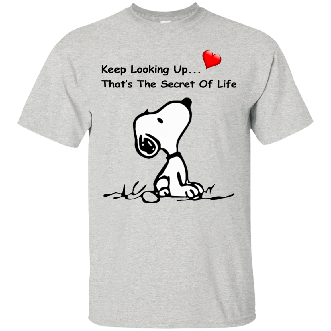 Snoopy Keep Looking Up That S The Secret Of Life Shirt Allbluetees