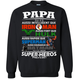 Papa Tu es Aussi Intelligent Que Iron Man Shirt, Hoodie
