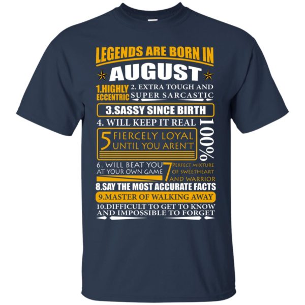 Legends Are Born In August – Highly Eccentric Shirt