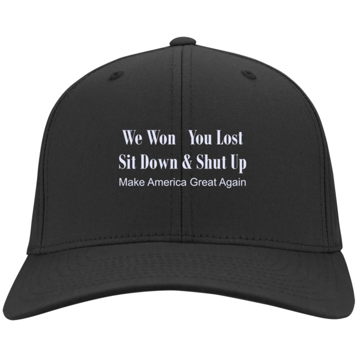 We Won You Lost Sit Down And Shut Up Hats | Allbluetees.com