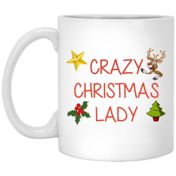 Crazy Christmas Lady Mugs