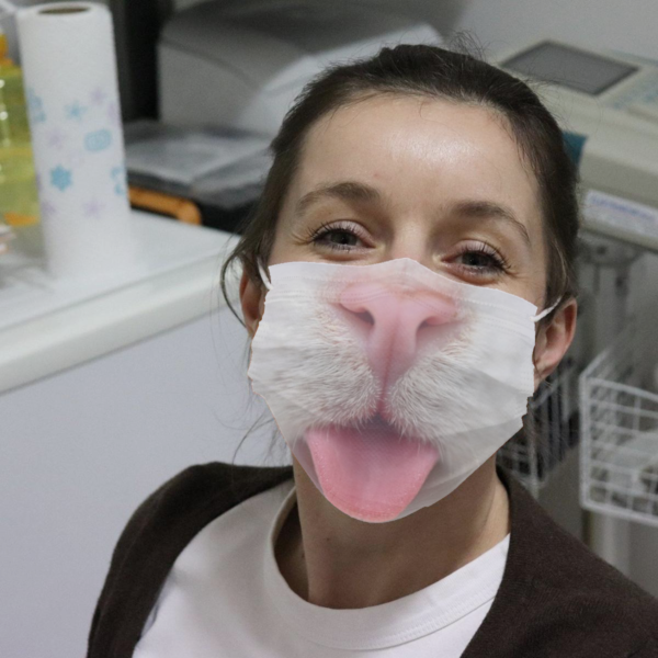 Little Cat Nose And Tongue Cloth Face Mask