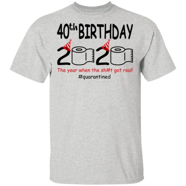 40th Birthday 2020 – The Year When The Shit Got Real Shirt