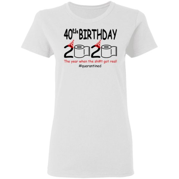 40th Birthday 2020 – The Year When The Shit Got Real Shirt