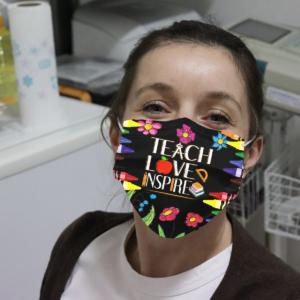 Teach Love Inspired Cloth Face Mask