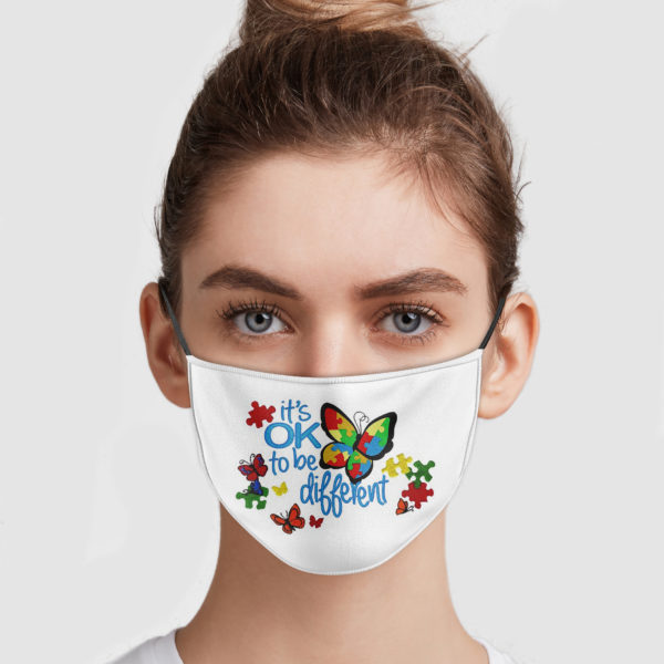 Butterfly Autism – It’s OK To Be Different Face Mask