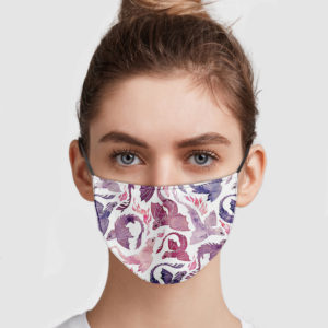 Dragon Fire Pink And Purple Face Mask