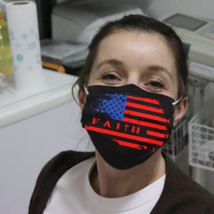 America Flag Faith Cloth Face Mask