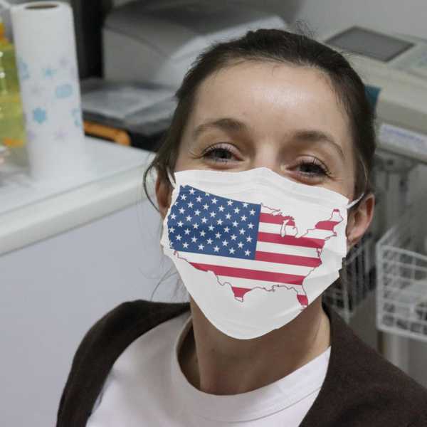 America Map Flag Cloth Face Mask
