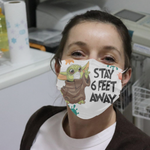 Baby Yoda - Stay 6 Feet Away Cloth Face Mask