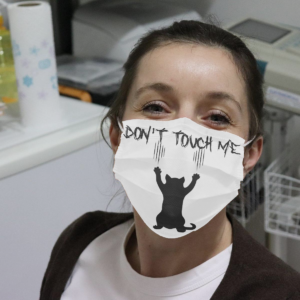 Black Cat Scratch - Don't Touch Me Cloth Face Mask