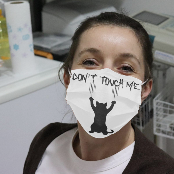 Black Cat Scratch - Don't Touch Me Cloth Face Mask