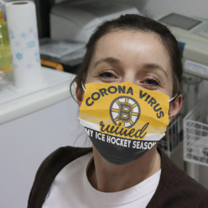 Boston Bruins - Corona Virus Ruined My Ice Hockey Season Cloth Face Mask