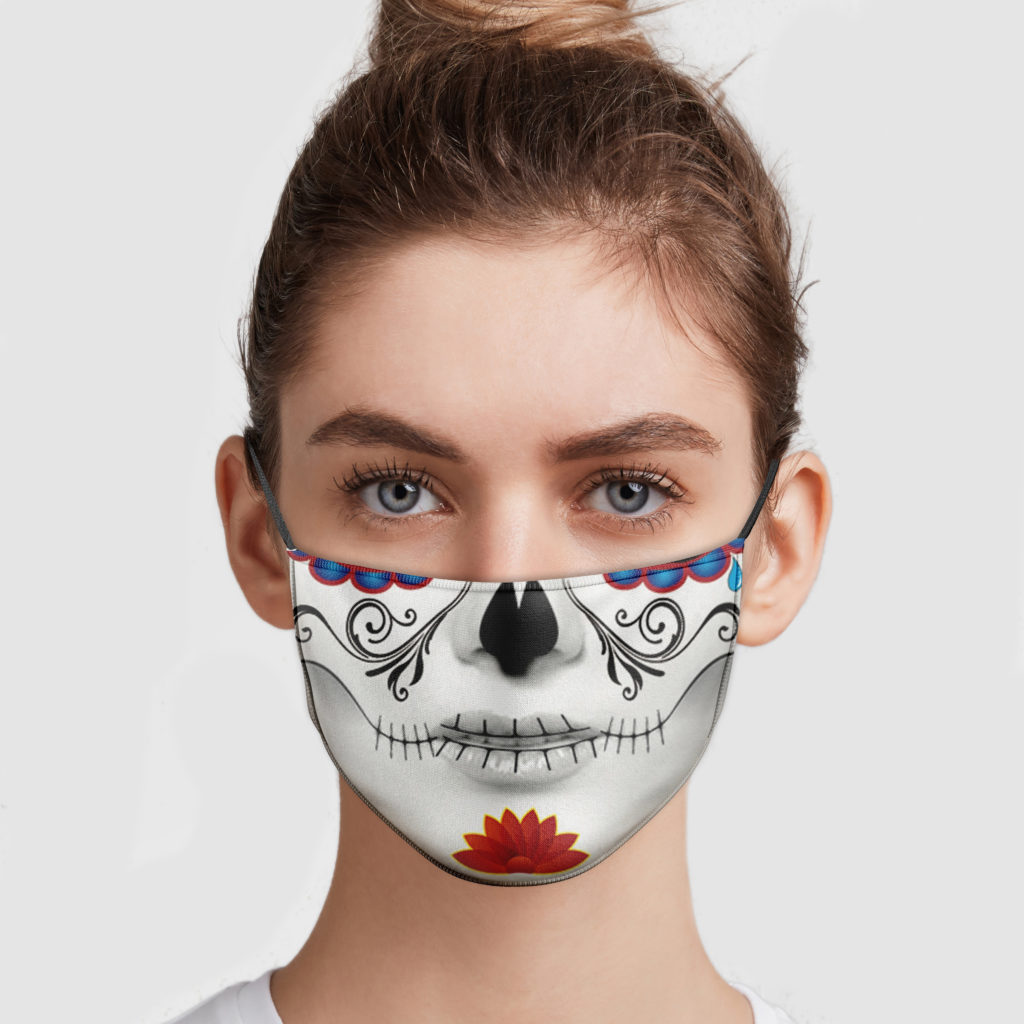 Day Of The Dead Face Mask | Allbluetees.com