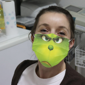 Grinch Face Cloth Face Mask