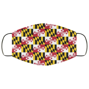Maryland Flag Pattern Face Mask