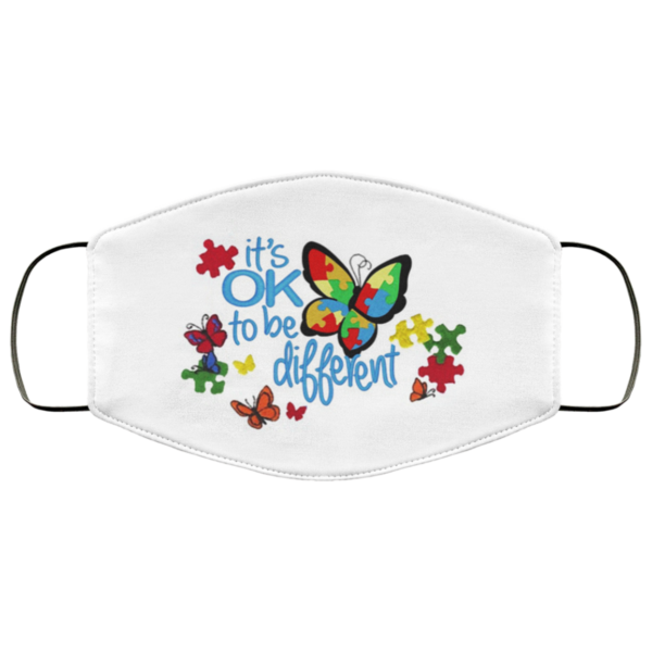 Butterfly Autism – It’s OK To Be Different Face Mask