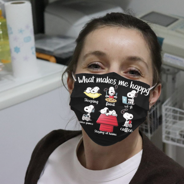Snoopy - What Makes Me Happy Cloth Face Mask