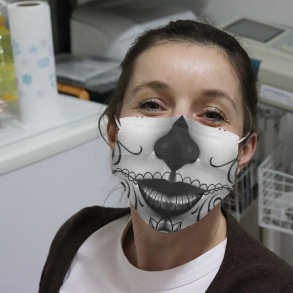 The Day Of Dead Tattoo Girl Cloth Face Mask