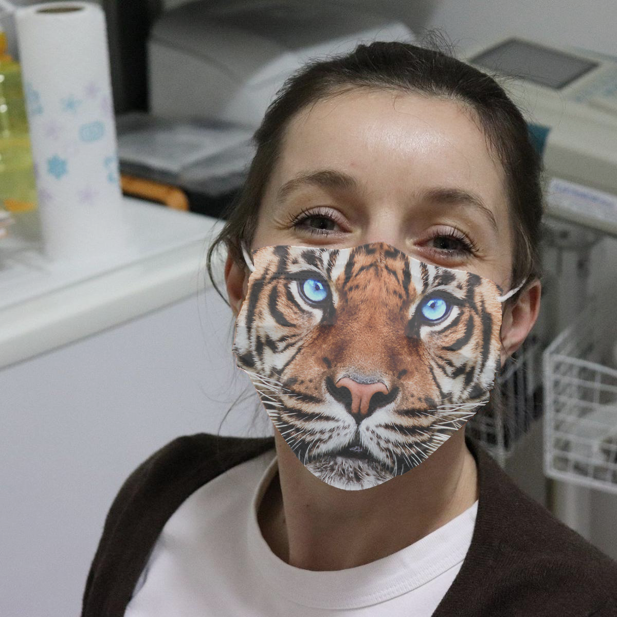 Tiger Face Cloth Face Mask Allbluetees Com